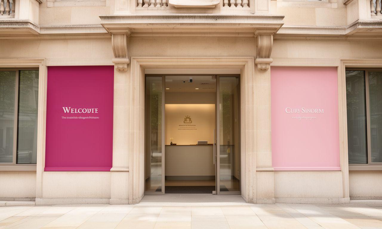 Welcoming Graces Mews office exterior in London with a professional reception entrance and soft daylight